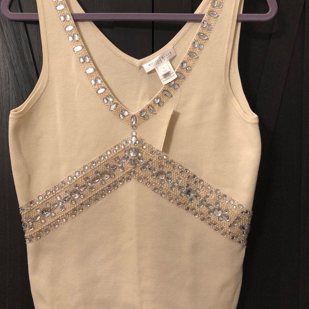 White House Black Market Jeweled Tank, Never Worn